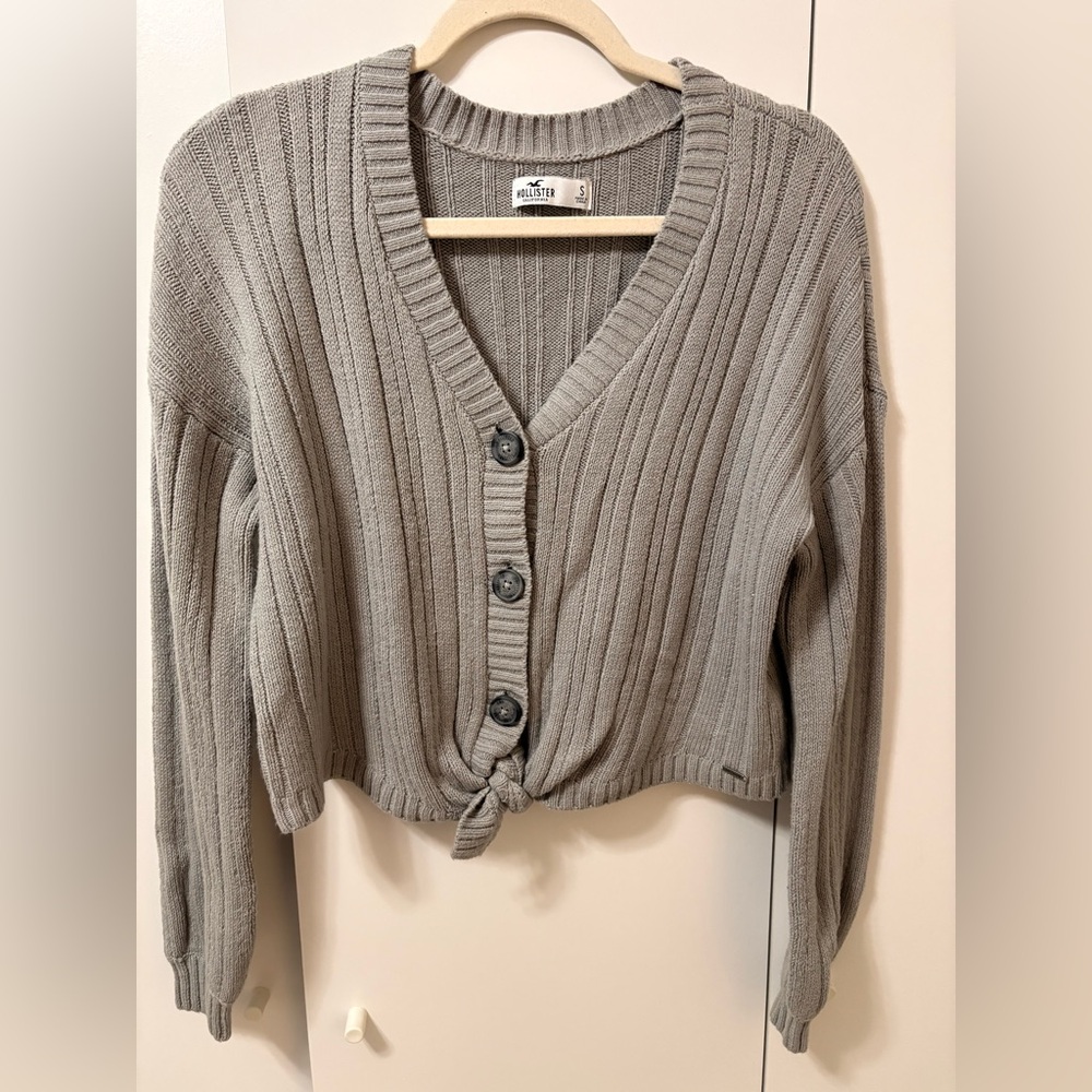 Gray Ribbed Women's Sweater